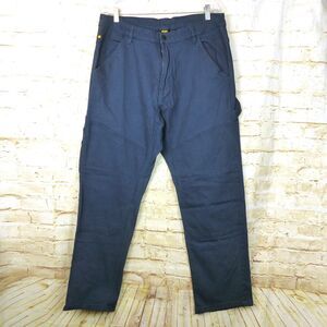 Caterpillar Double Knee Carpenter Pants Men 36X30 Blue CAT Workwear 33.5x30 Fit